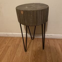 Small Metal And Wood Side Table/ Read Description And Look At The Pictures 