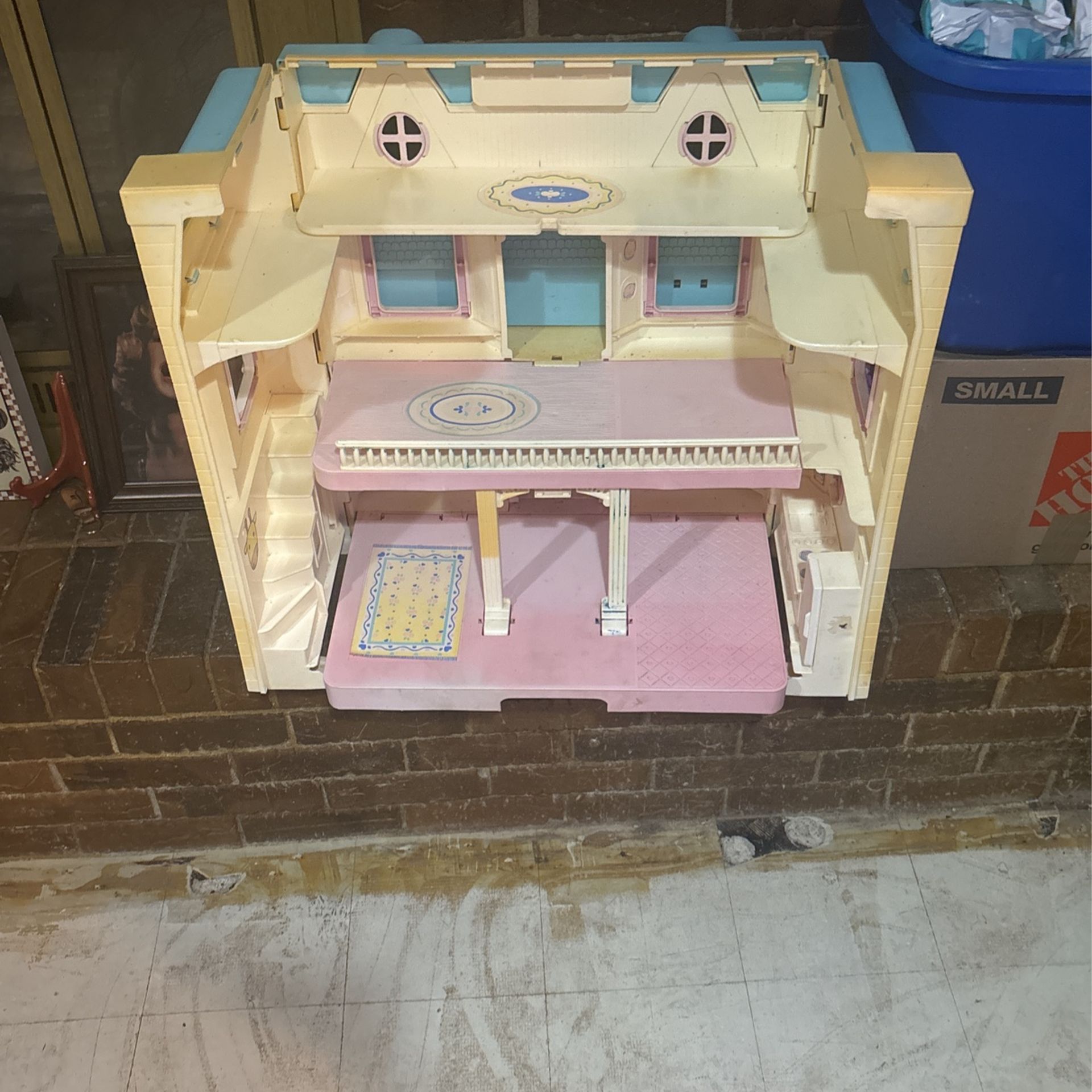 Doll House And A Tote Full Of Toys