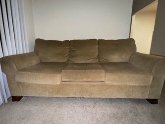 🛋️ FREE - Beige 3-Seater Sofa – Must Go This Weekend