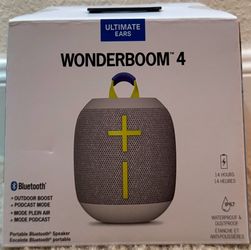 Ultimate Ears WONDERBOOM 4 Wireless Bluetooth Speaker - Silver