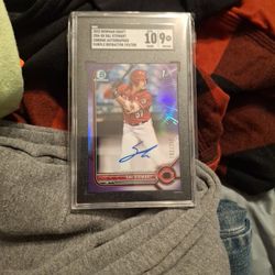 2022 Bowman Chrome Draft - 1st Bowman (Purple Refractor - Serial # 193/250) *Sal Stewart* Rookie Autograph