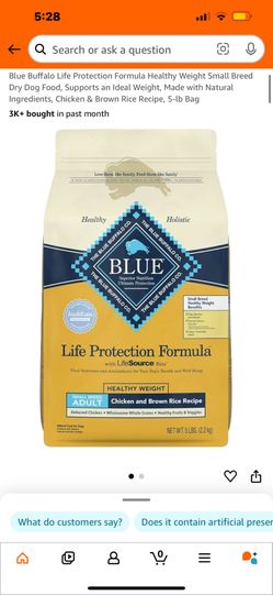 Blue Buffalo Life Protection Formula Healthy Weight Small Breed Dry Dog Food, Supports an Ideal Weight, Made with Natural Ingredients, Chicken & Brown