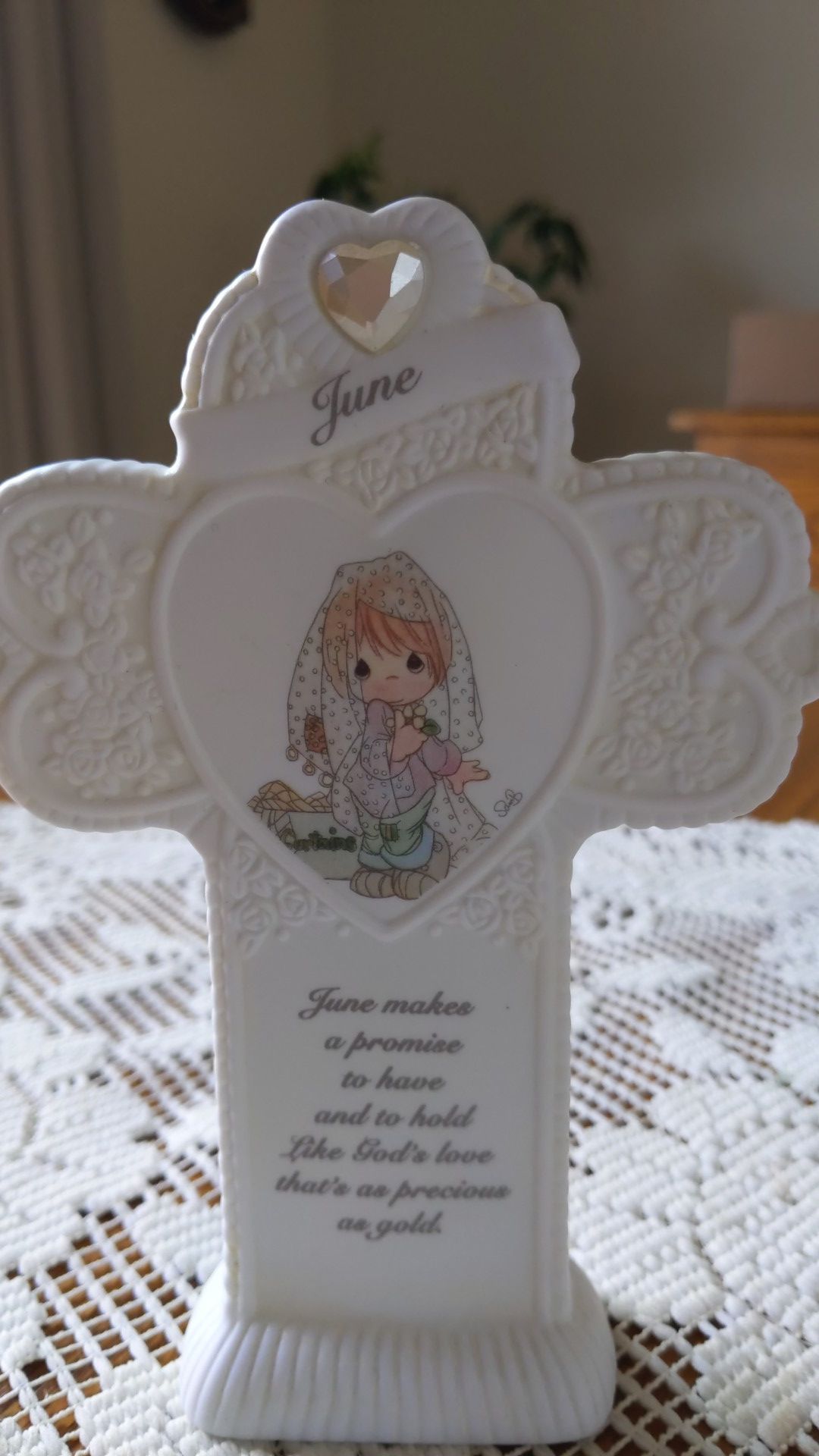 Precious Moments June Wedding Cross