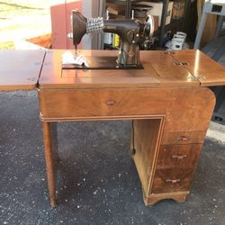 Antique Sewing machine & Cabinet