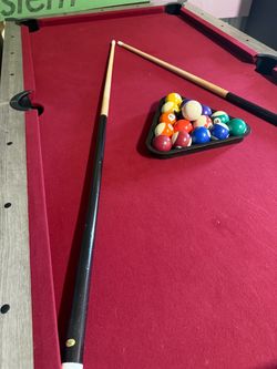 Dining,PingPong,Pool Table with Balls,Paddles,Rack, and Cues