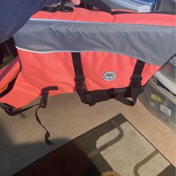 XL VIVAGLORY Dog Life Jacket Vest for Swimming, with Front Float, Bright Orange, Large