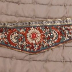 Ladies Adjustable Turquoise Belt With Beads Sz. M $15 OBO 