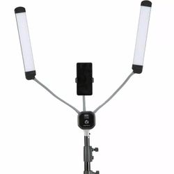 Product Name Dimmable Photography video live Led Fill Light 2-heads makeup lamp Accessories Input/Output power:110V/220V,50HZ/60HZ,40W Lighting Color