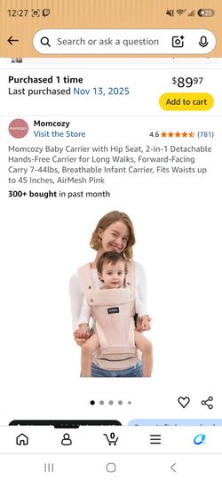Mommy cozy baby carrier with hip seat