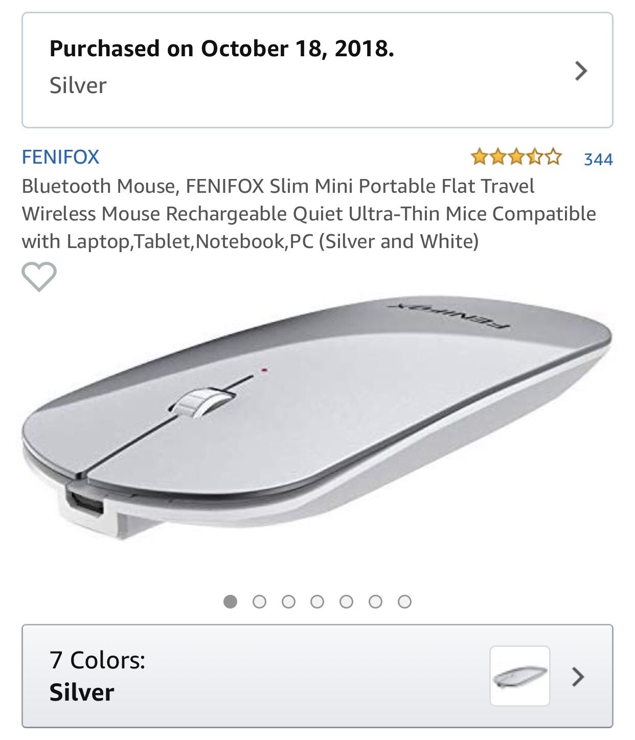 Fenifox Bluetooth wireless mouse