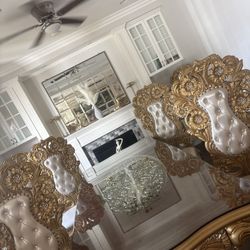 Six Chair Dining Room French Provincial Table Set