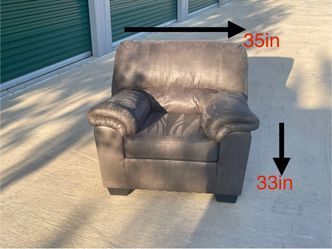 Gray Single Seat Sofa Couch By Ashleys (DELIVERY AVAILABLE)