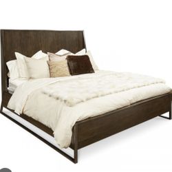 Modern King Bed A.R.T. Furniture Scandinavian Contemporary Neville Shelter Bed 