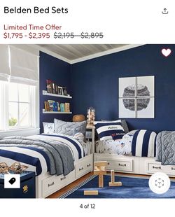 Pottery Barn Gray Twin beds for sale