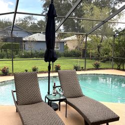 Member's mark padded wicker chaise deals