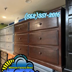 Six drawer pinewood dresser cajonera comoda pino nuevo