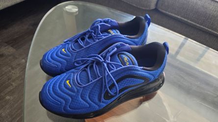 Nike Air Max 720 Blue Yellow Sneakers Size 10