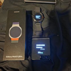 Samsung Galaxy Z-flip 5 & Galaxy Watch ultra bundle excellent cond w/cases & screen protectors
