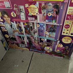Barbie 60th Celebration DreamHouse Playset (3.75 ft) with 2 Exclusive Dolls, Car, Pool, Slide, Elevator, Lights & Sounds, 100+ Pieces, 3 Year Olds & U