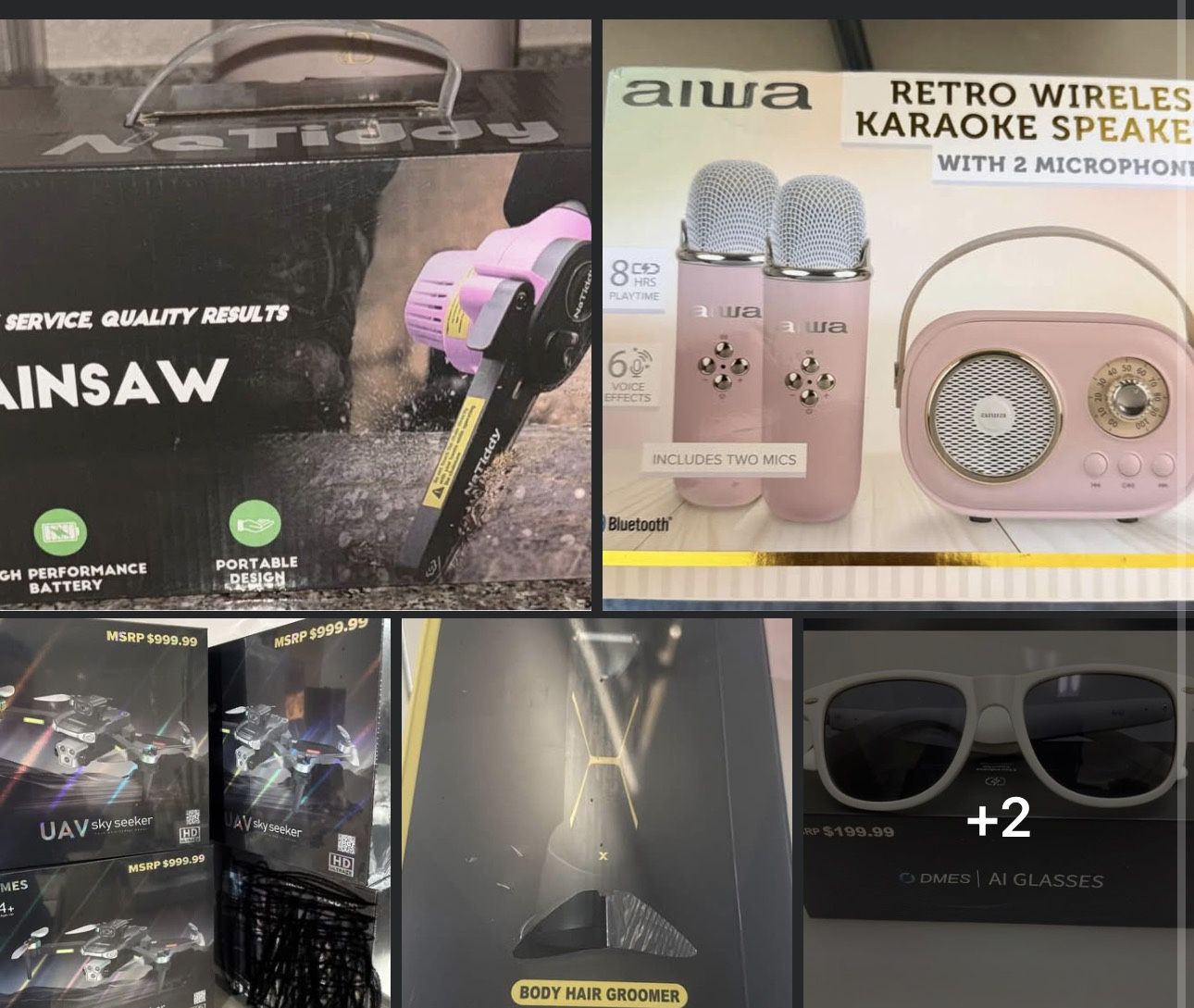 Chainsaw,drones,smart Glasses