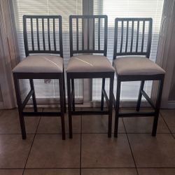 Three good condition barstools