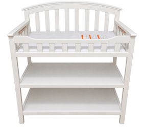 White baby changing table