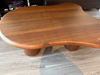 Walnut Cloud Coffee Table – Organic Modern Wooden Center Table (46"L)