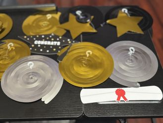 Graduation Hanging Swirls Decorations, Pick Up In Van Nuys, CA Take All For $3