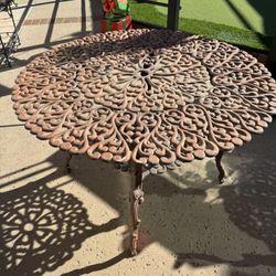  Vintage Cast Iron Table 