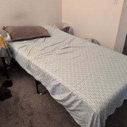 Twin XL Memory Foam Mattress And Bed Frame