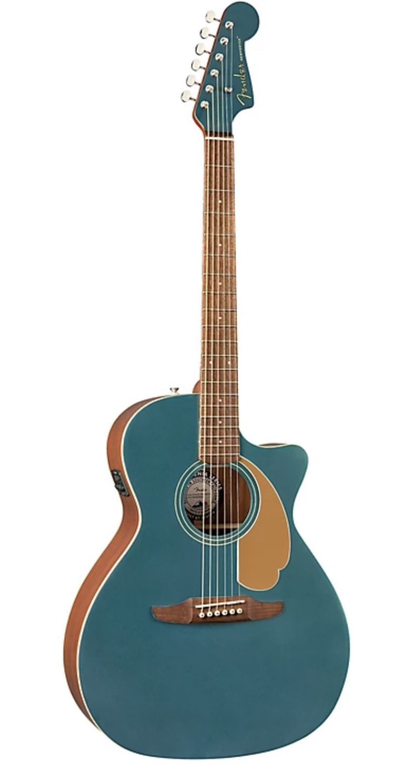 Moonlight Blue Acoustic Electric Fender Newporter
