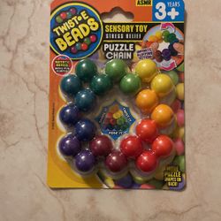 Ja-Ru Twist-E Beads Puzzle Chain - Sensory Fidget Toy-Stress Relief, 1 piece