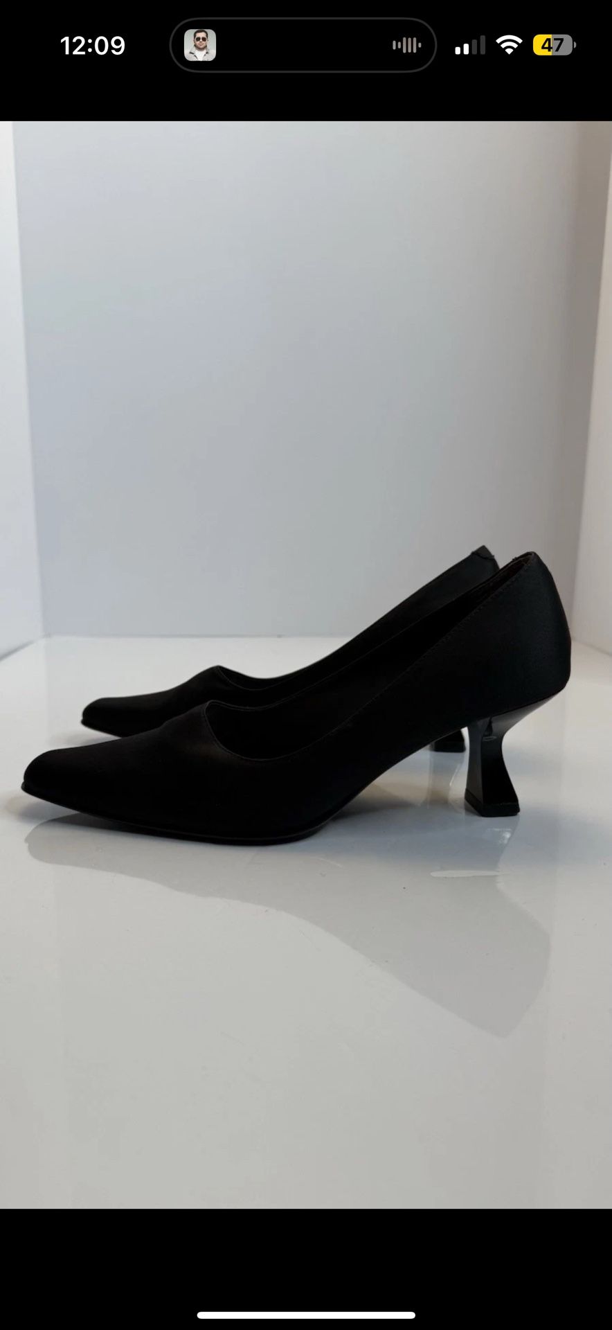 Nine West Black Square Toe Heels Women’s Size 8M Classic Pumps