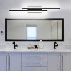 Black Bathroom Light Fixtures Over Mirror Modern Bathroom Vanity Light 38 inch LED Vanity Lighting Bar Dimmable