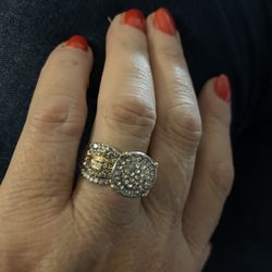 Beautiful 14K GOLD Plated With Grade AAA Zirconia .... Size 8