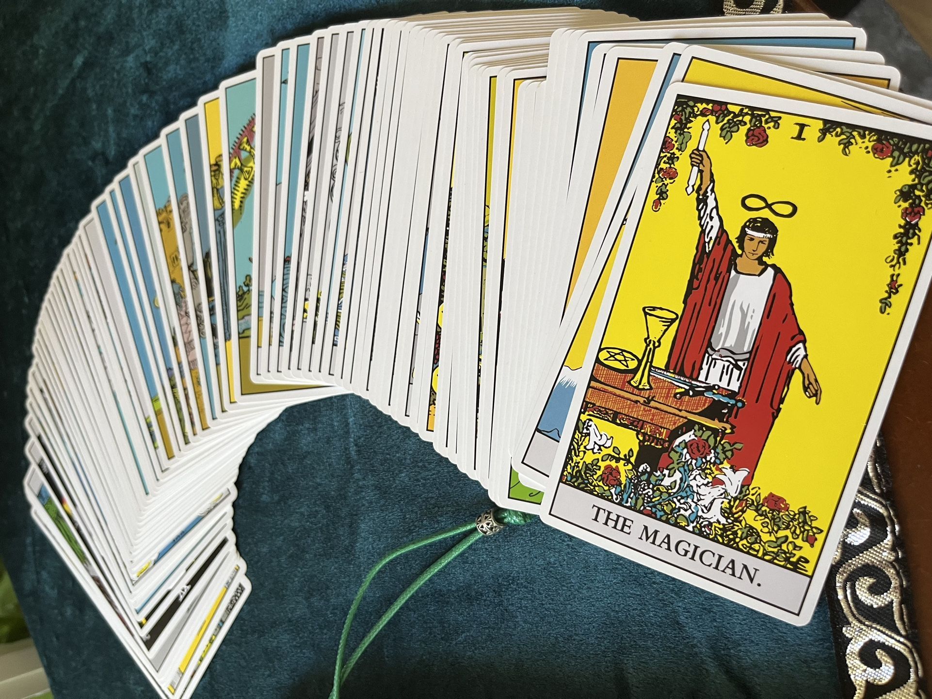 Deck Of Tarot Cards, Blesseme Pouch And Table Cover