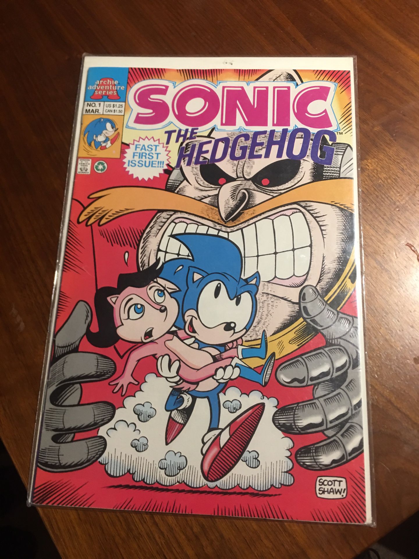 Sonic The Hedgehog #1 Archie Adventure Series (1993) Fast First Issue! RARE