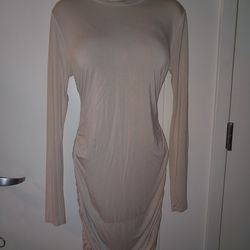 Size XL, tan colored, dress
