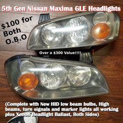 5th Gen Maxima GLE Headlight Assemblies complete 