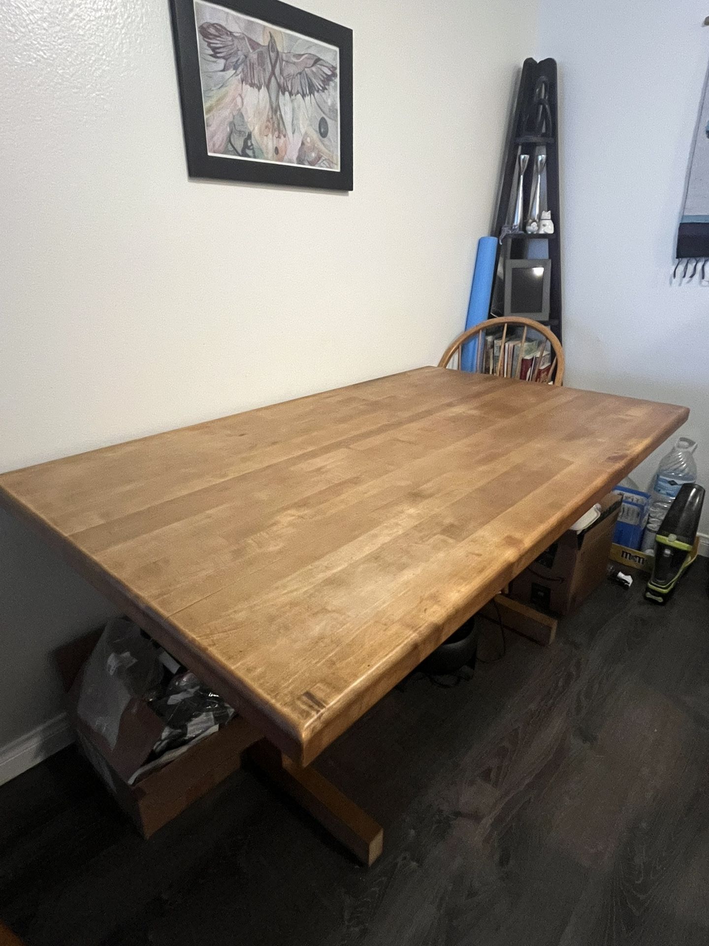 Vintage Wood Table & Chairs