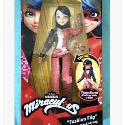 Miraculous FASHION FLIP DOLL Marinette to Ladybug Mask Zag Heroez - New - 2021