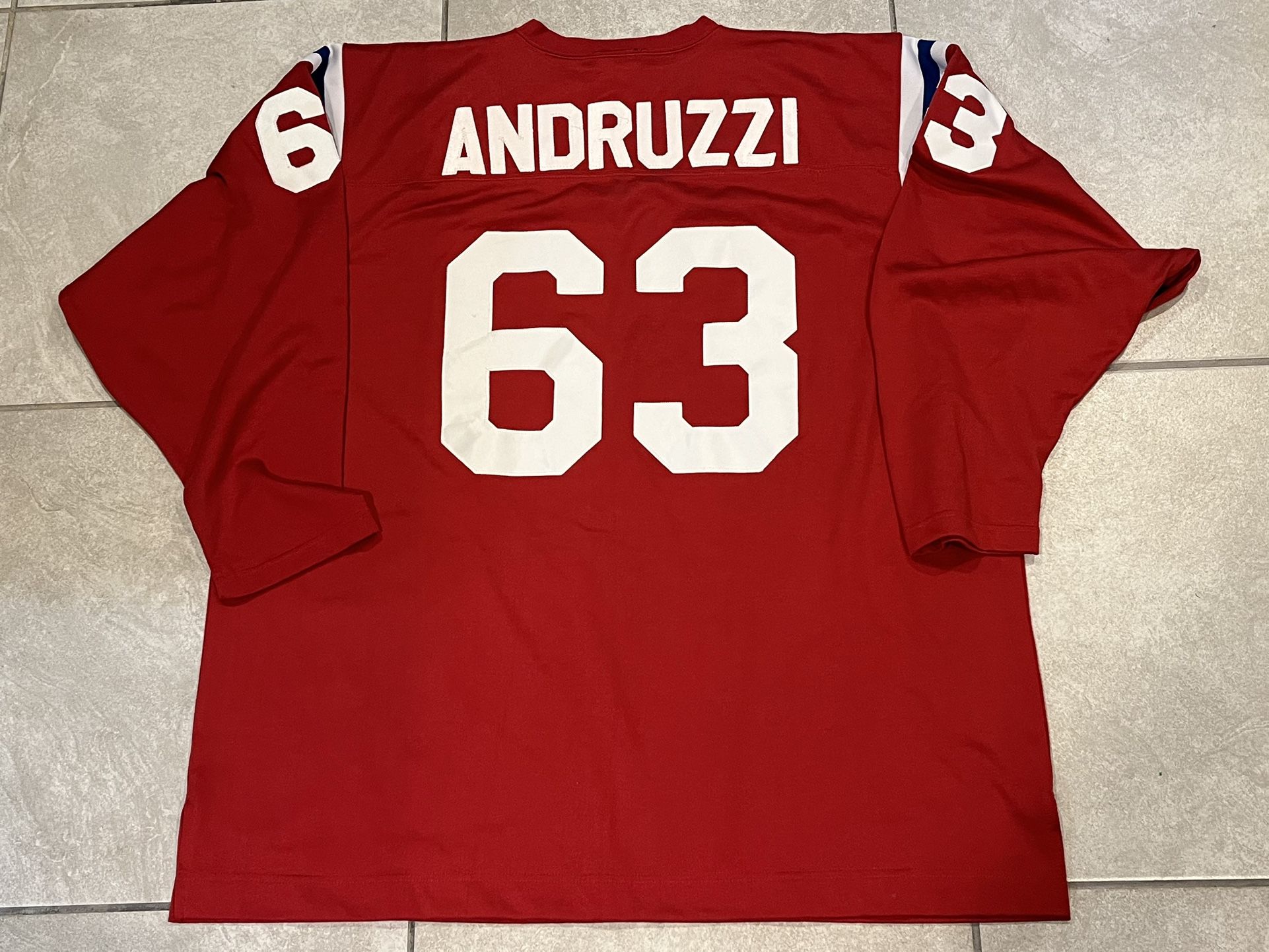 Joe Andruzzi New England Patriots Football Jersey 3XL Stall&dean Authentic Preowned