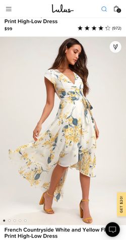 Lulu’s Floral Print High/low Dress, Size XL
