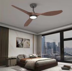 52-Inch Modern Ceiling Fan with LED Light and Remote Control