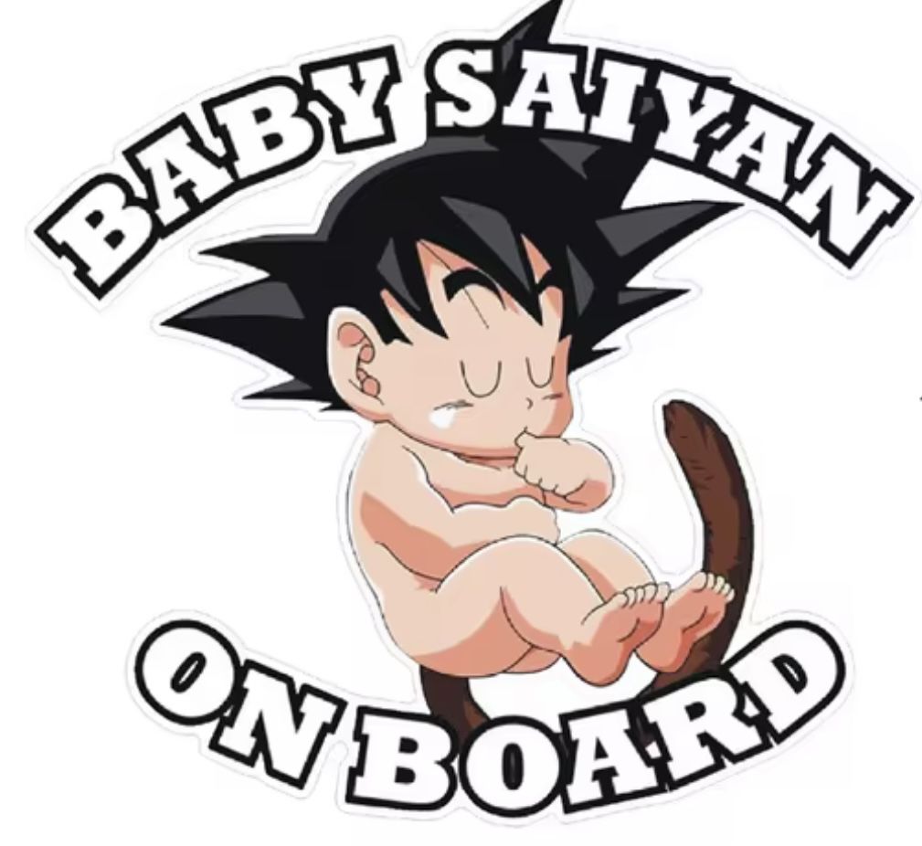 Baby Saiyan On Board Sticker