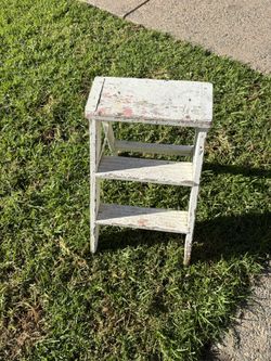 Ladder Small White Shabby Chic 