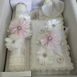 Girl Bautizo Set Of Candle And Bible