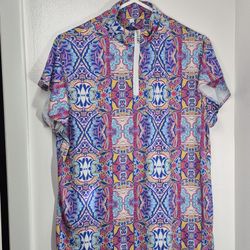 ATE All Things Equestrian Women's Flutter Sleeve Shirt Size XL