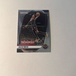 Jalen Green  Basketball Monopoly Card Houston Rockets