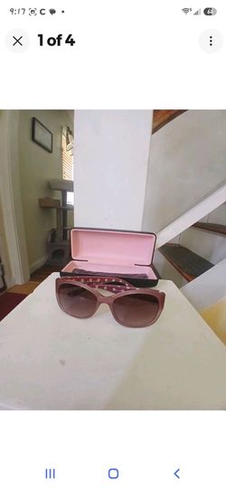 Pink Cat-Eye Sunglasses with Case